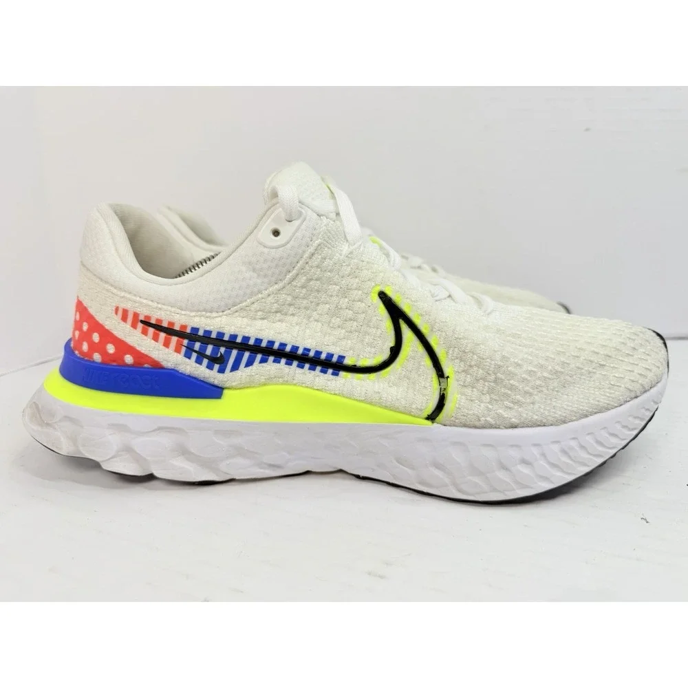 Nike React Infinity Run Flyknit 3 Premium Men's 13 White Volt DX1629-100